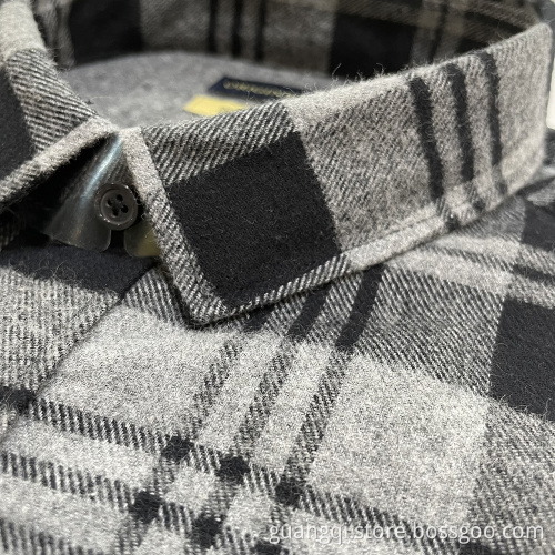 Customized 100% cotton flannel shirt for men
